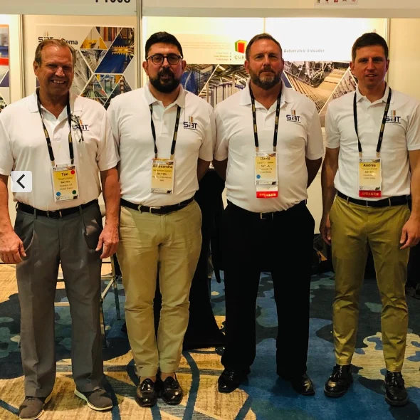 David Turnipseed and colleagues representing AEMP and SAT at an industry trade show.
